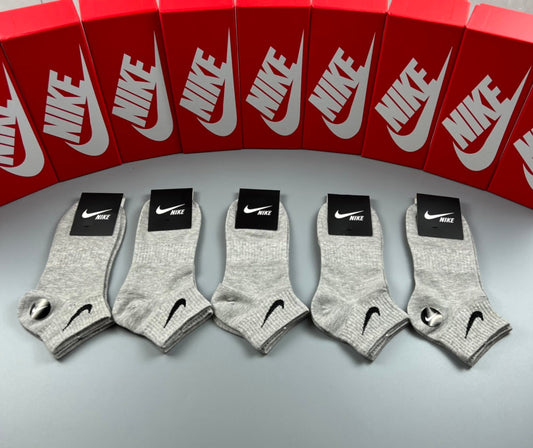 Nike Grey Swoosh Ankle Socks