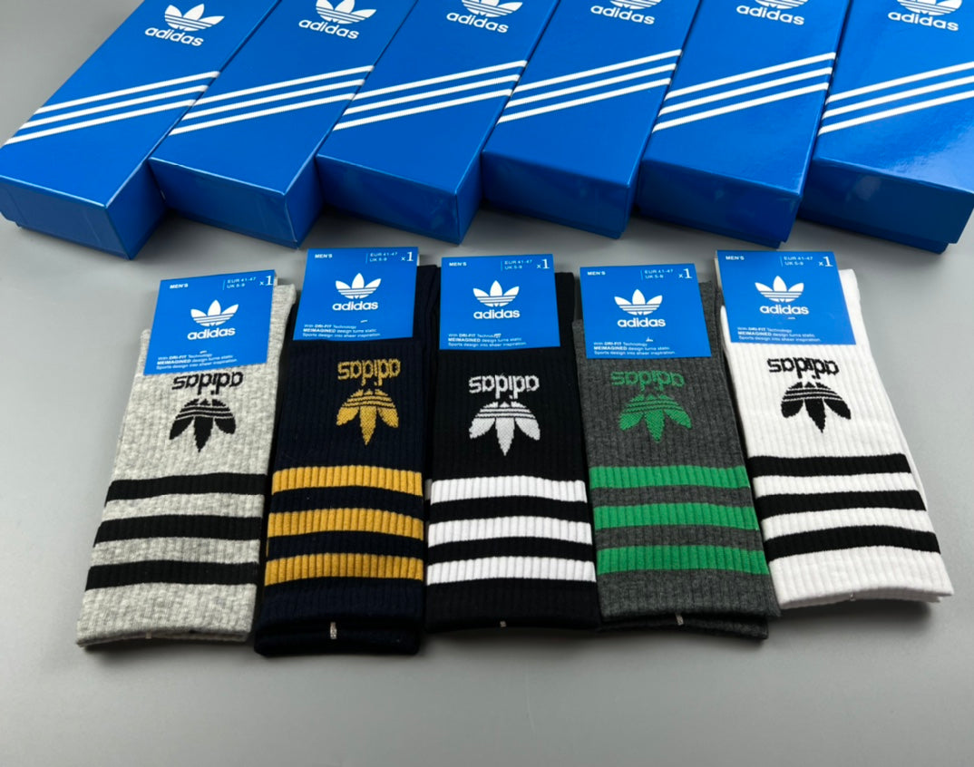 Adidas Cotton Crew Socks - 5-Pair Pack