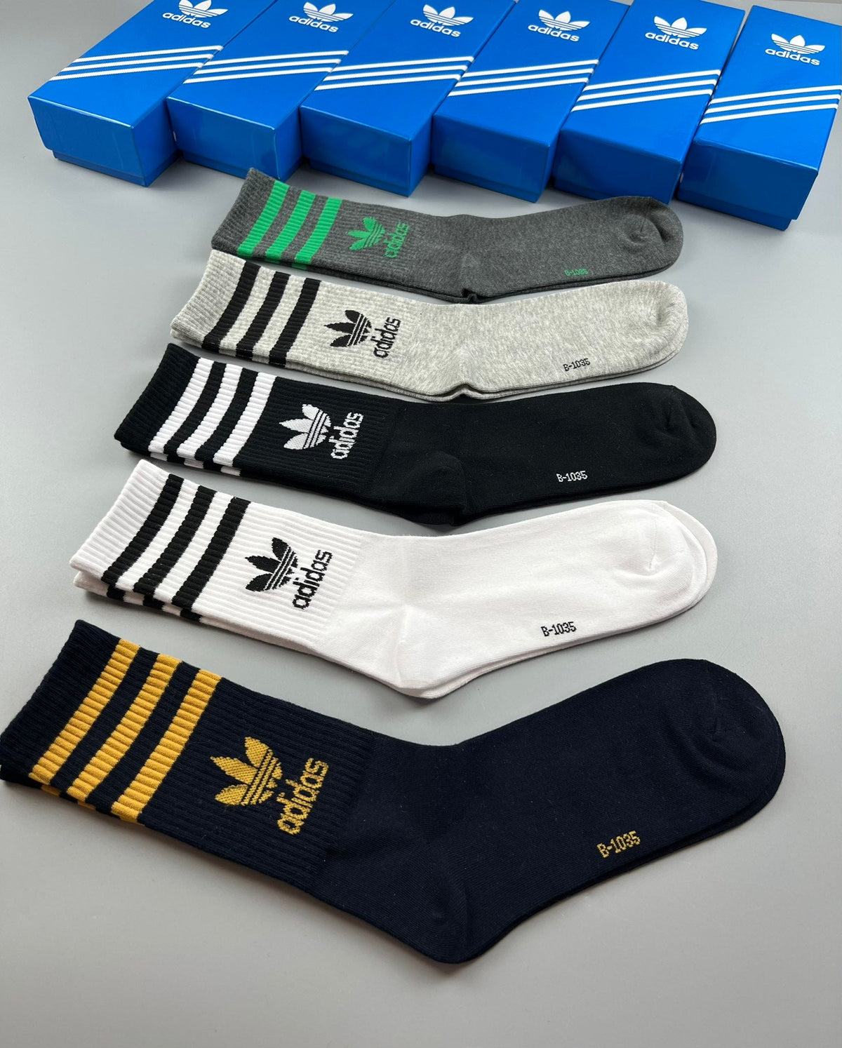 Adidas Cotton Crew Socks - 5-Pair Pack