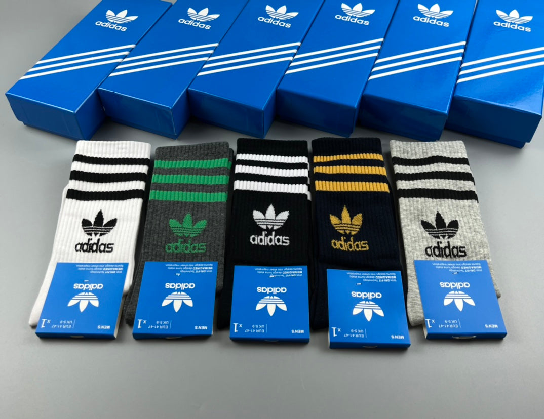 Adidas Cotton Crew Socks - 5-Pair Pack