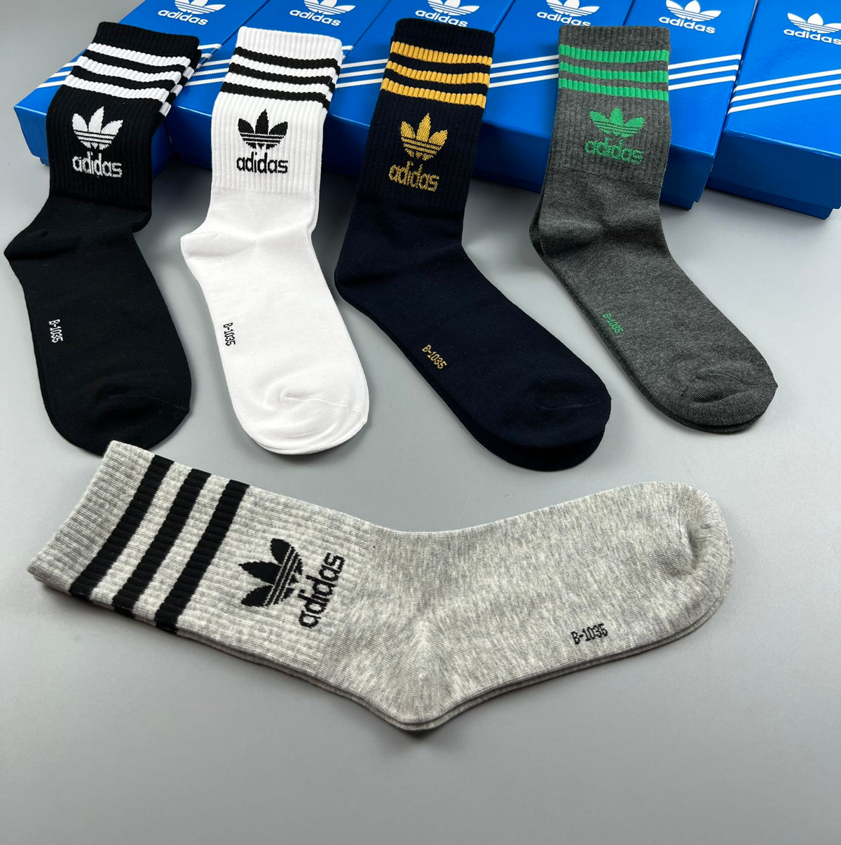 Adidas Cotton Crew Socks - 5-Pair Pack