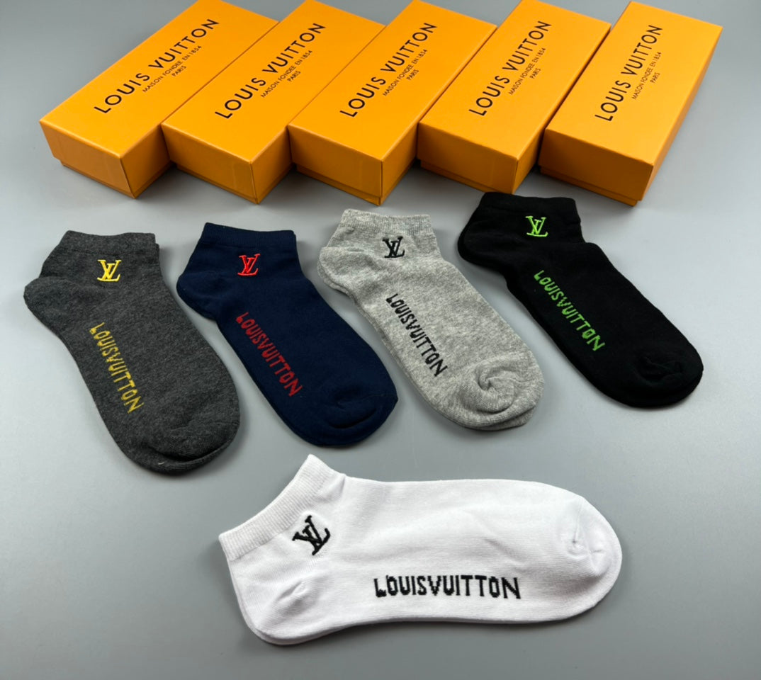 Louis Vuitton Colourful Wordmarks Ankle Socks