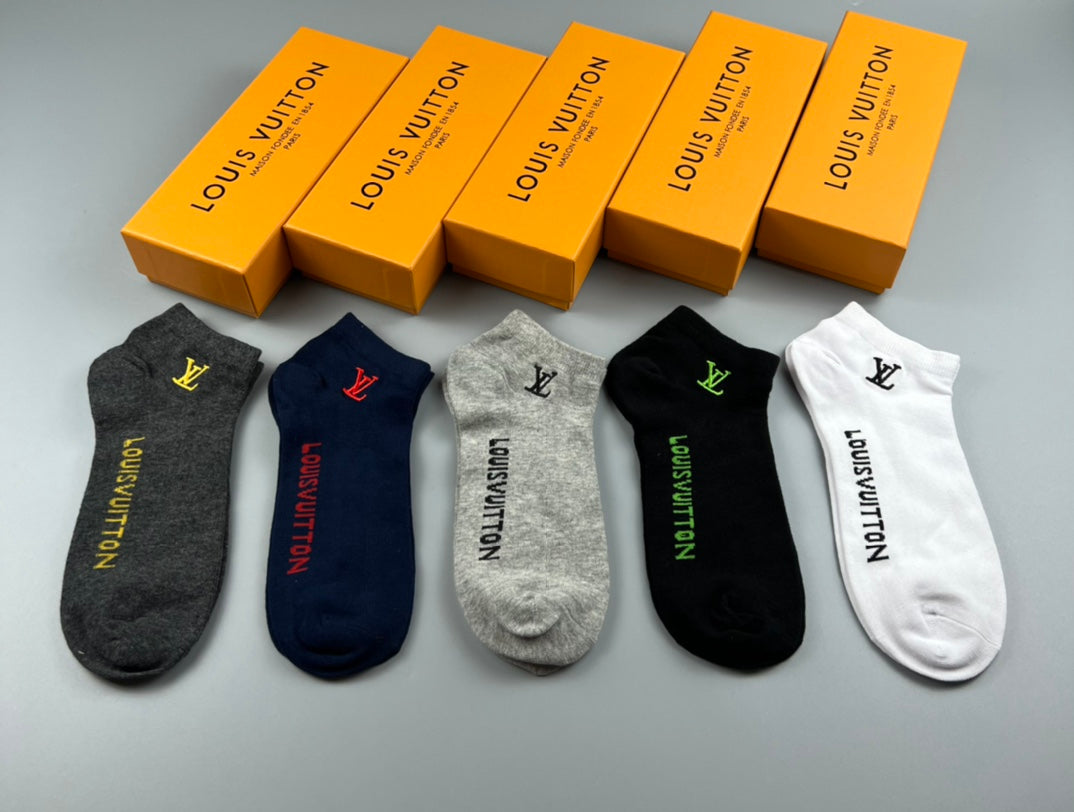 Louis Vuitton Colourful Wordmarks Ankle Socks