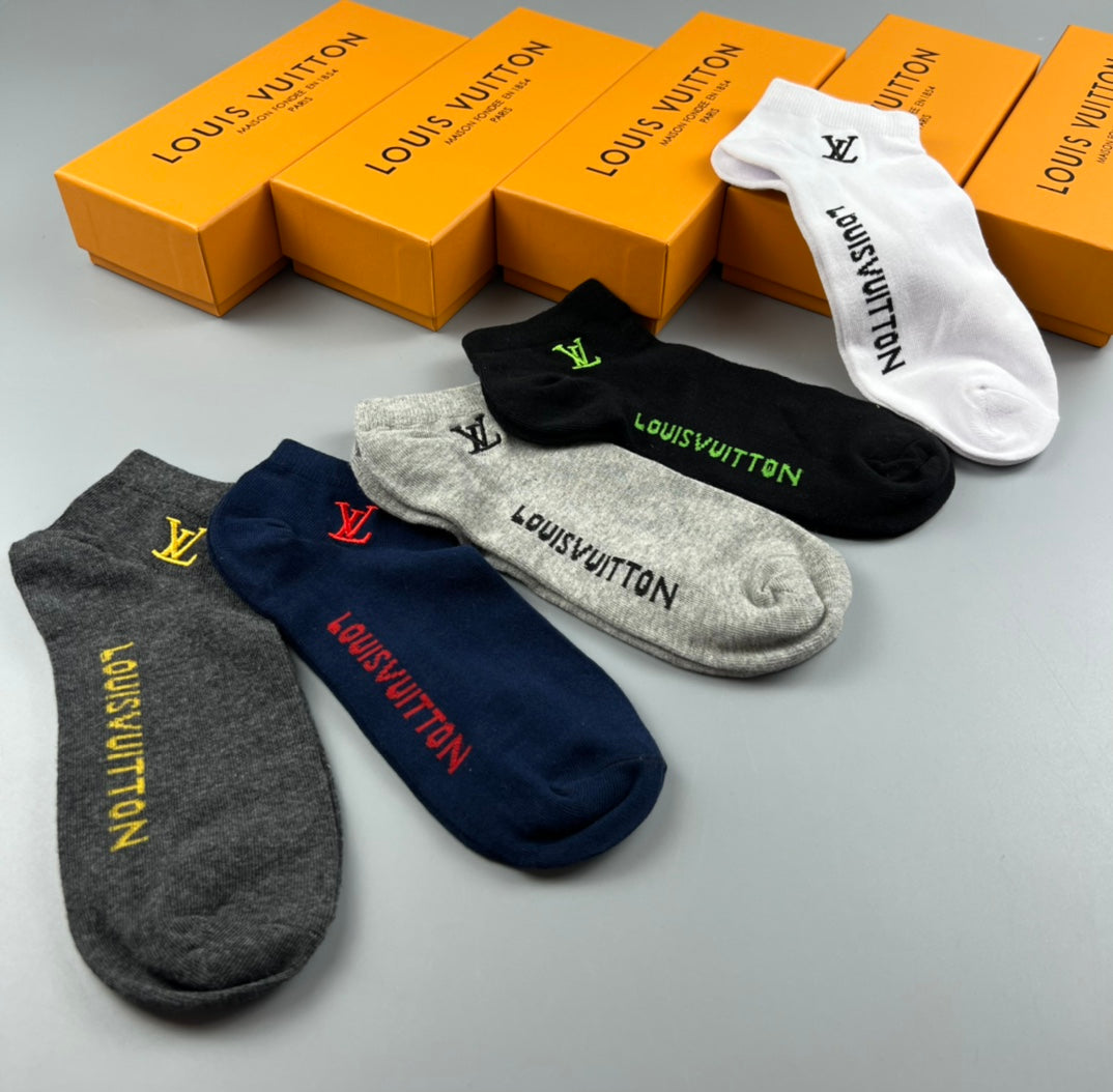 Louis Vuitton Colourful Wordmarks Ankle Socks