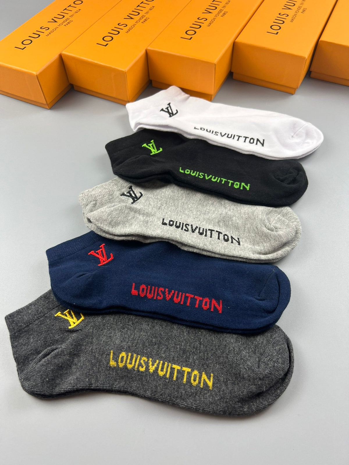 Louis Vuitton Colourful Wordmarks Ankle Socks
