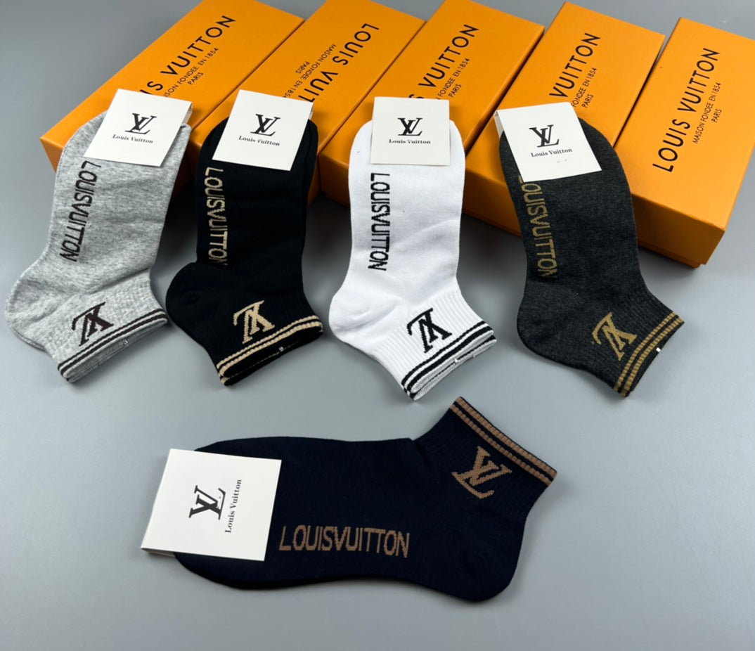 Louis Vuitton Small Contrast Initials Ankle Socks