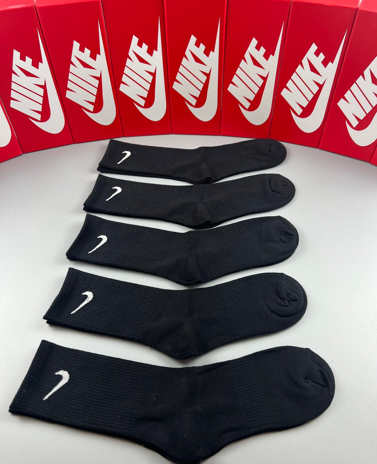 Nike Contrast Sport Logos Crew Socks - 5-Pair Set