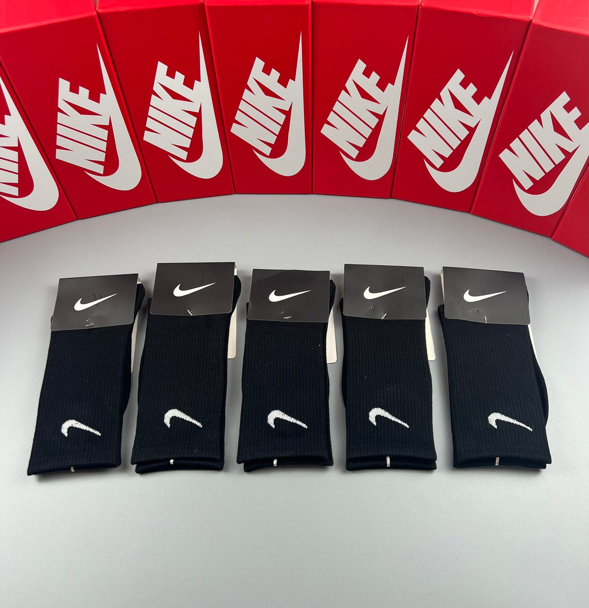 Nike Contrast Sport Logos Crew Socks - 5-Pair Set