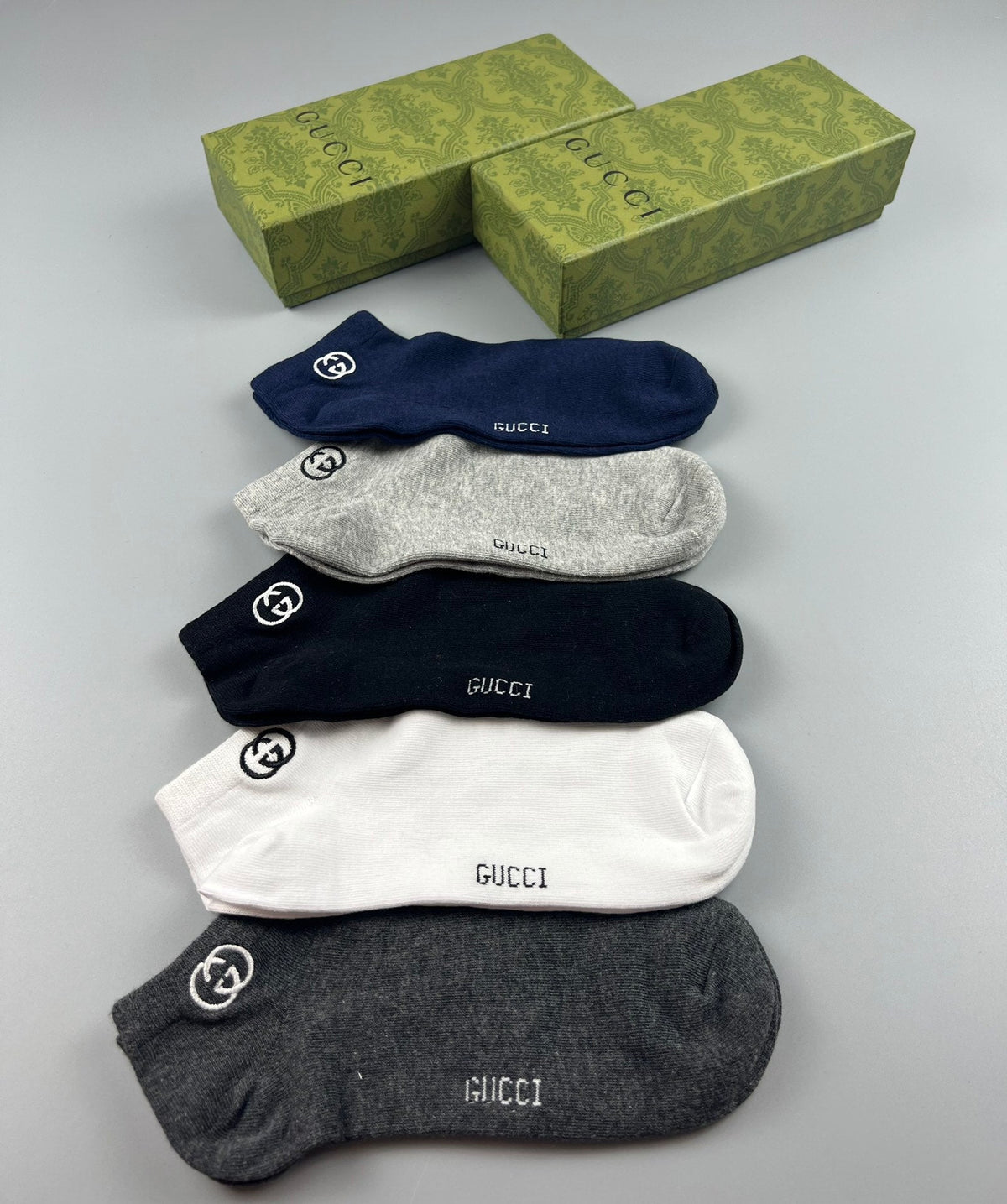Gucci Cotton Crew Socks - 5-Pair Pack