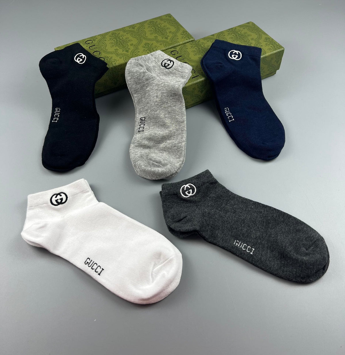 Gucci Cotton Crew Socks - 5-Pair Pack