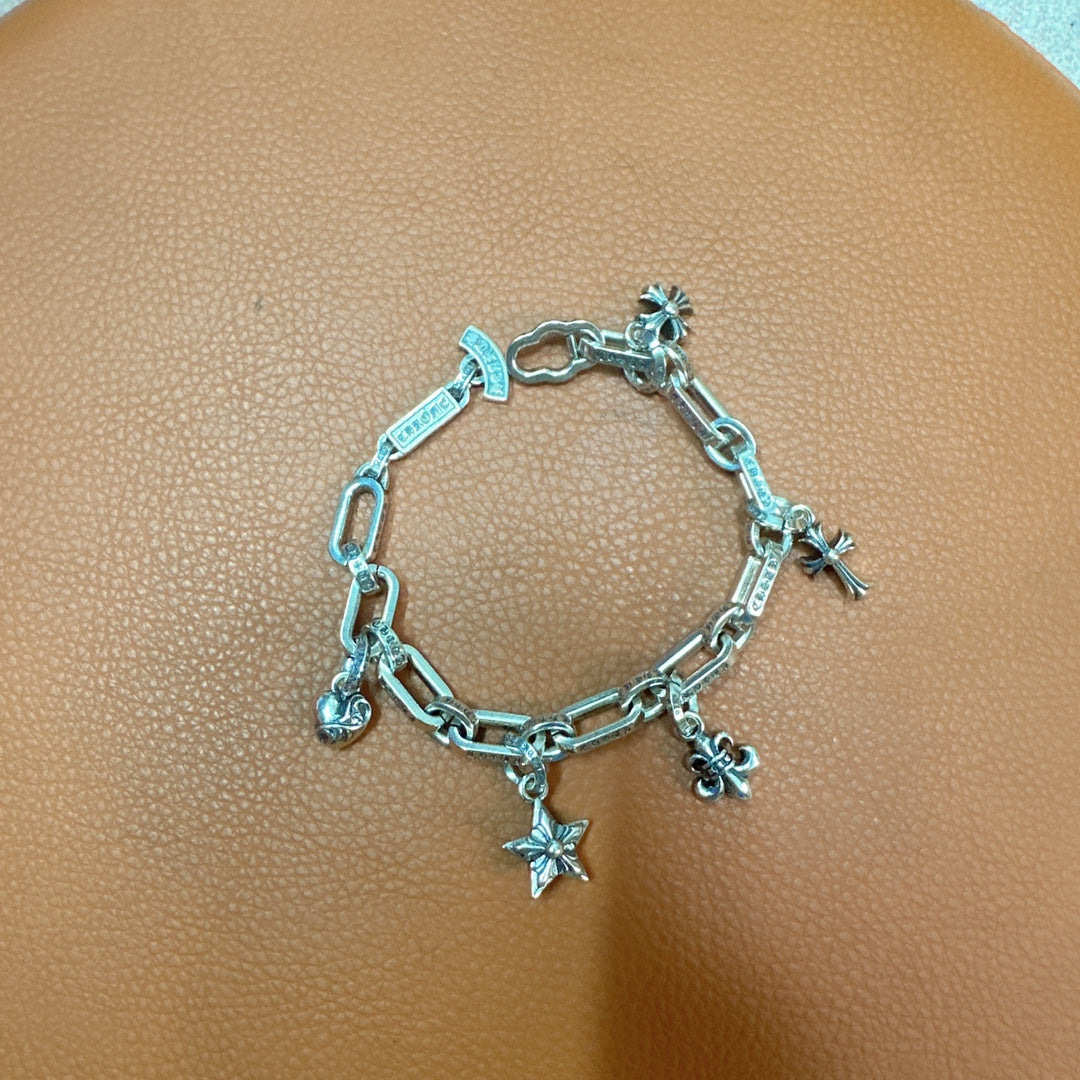 Martin Graham bracelet in polished metal-tone – front product view