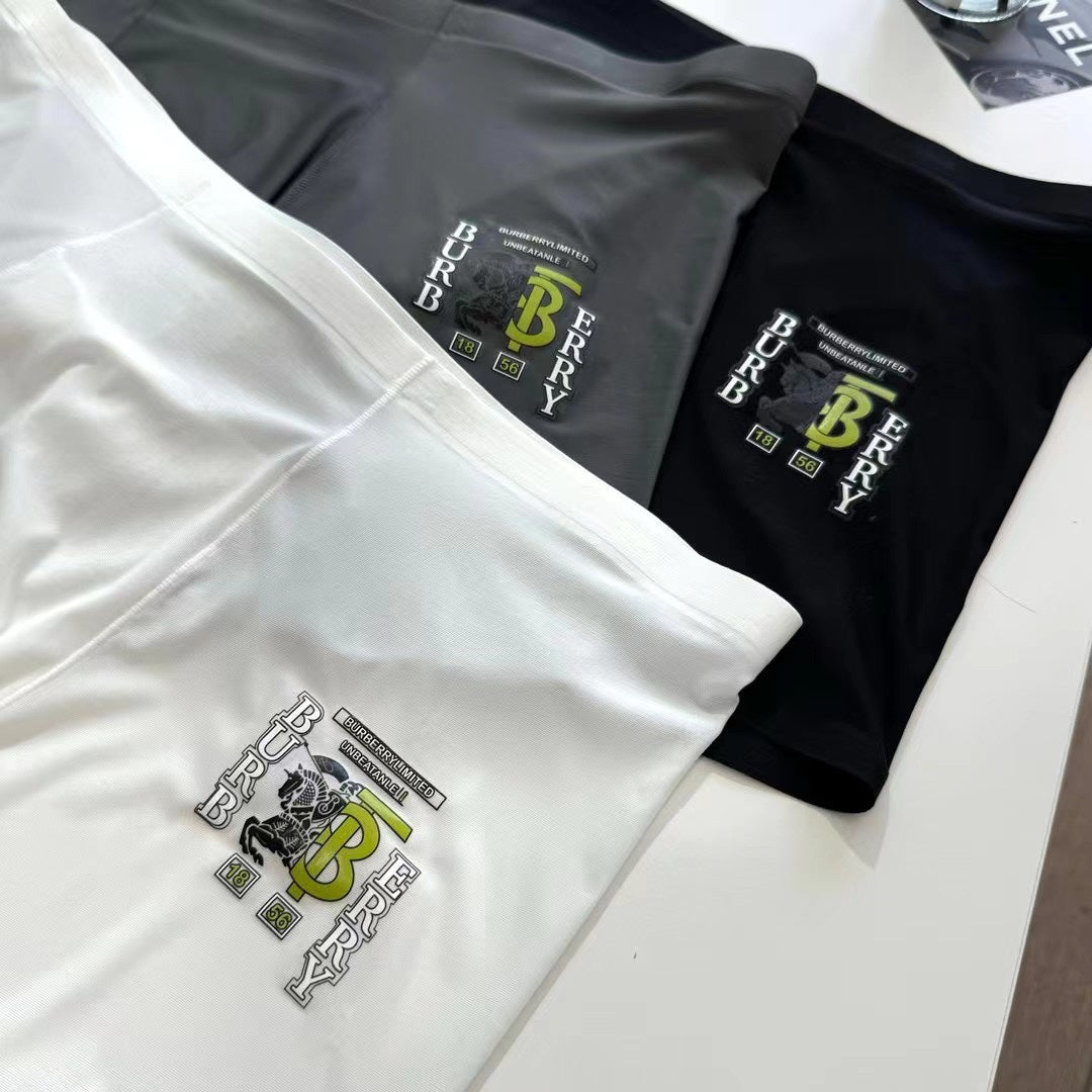 Burberry Blue, Green & White Tonal Waistbands Men's Boxer Briefs - 3-Piece Box