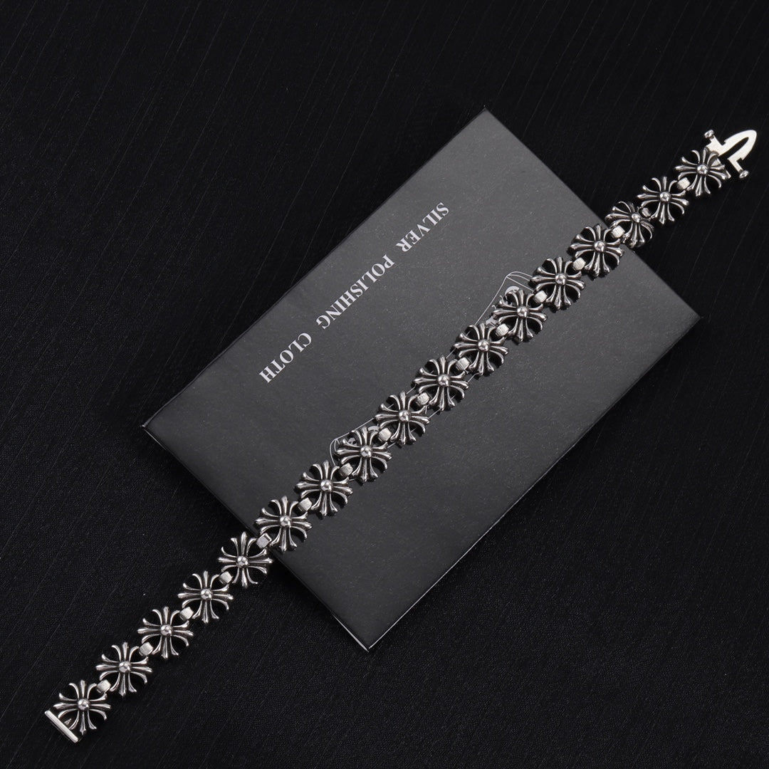 Martin Graham bracelet in polished metal-tone – front product view