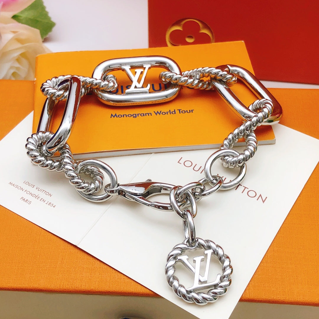Martin Graham bracelet in polished metal-tone – front product view