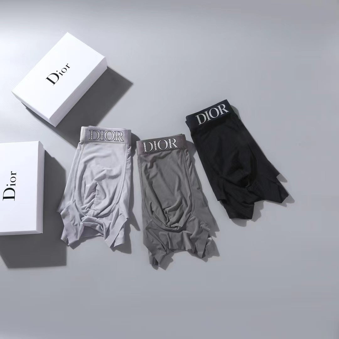 Dior Tonal Logo Waistbands Men's Boxer Briefs - 3-Piece Box