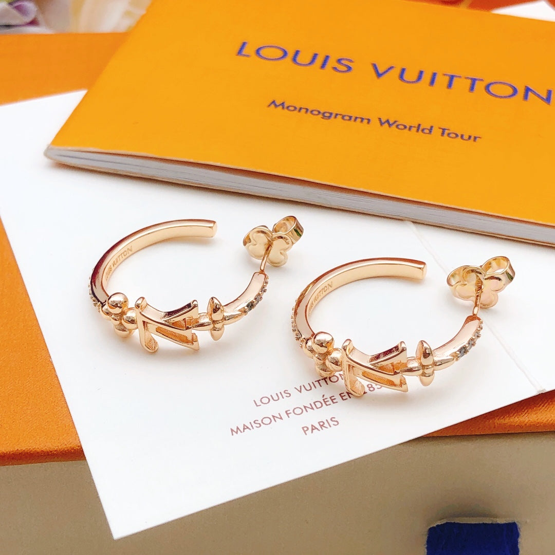 Martin Graham earrings in polished metal-tone – styled product view