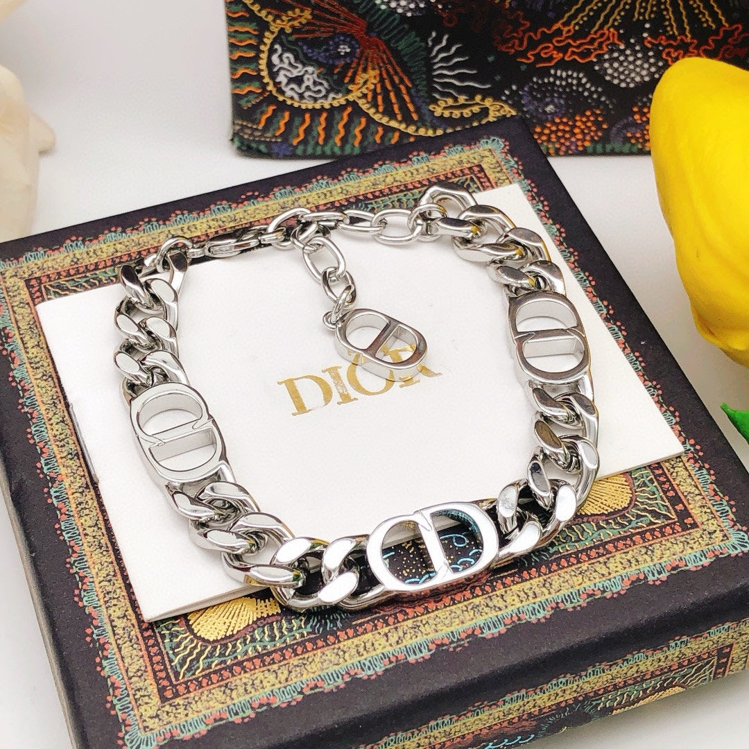 Martin Graham bracelet in polished metal-tone