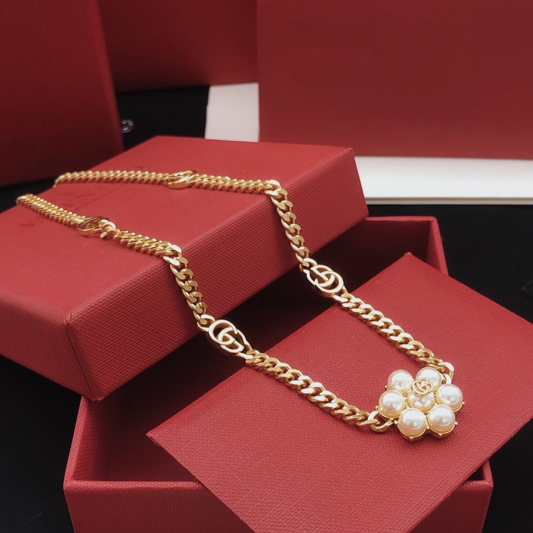 Martin Graham pendant necklace in polished metal-tone – main product view