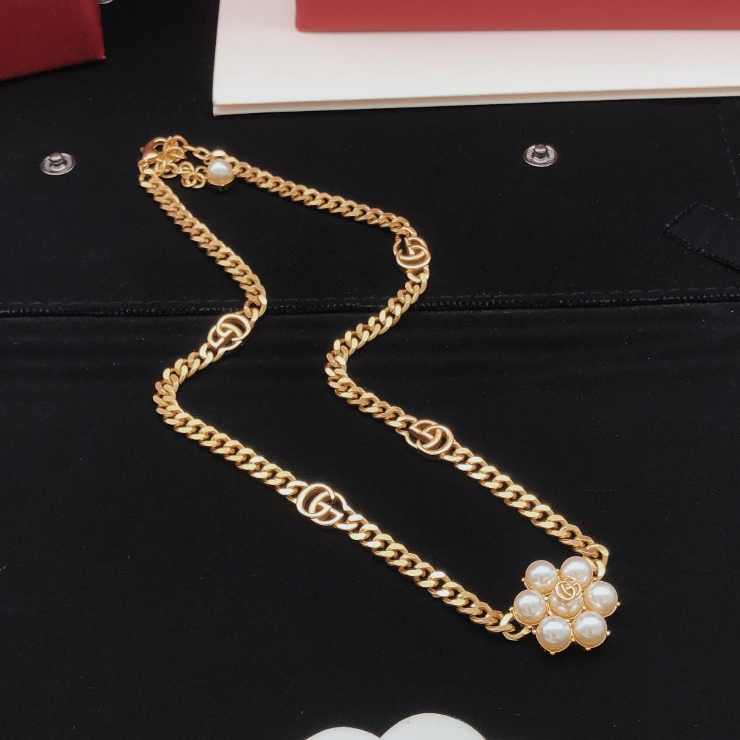 Martin Graham pendant necklace in polished metal-tone – main product view