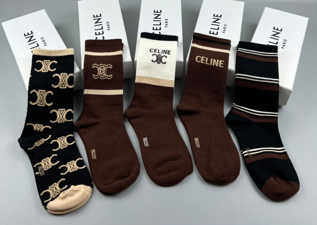 Celine Cotton Short Socks