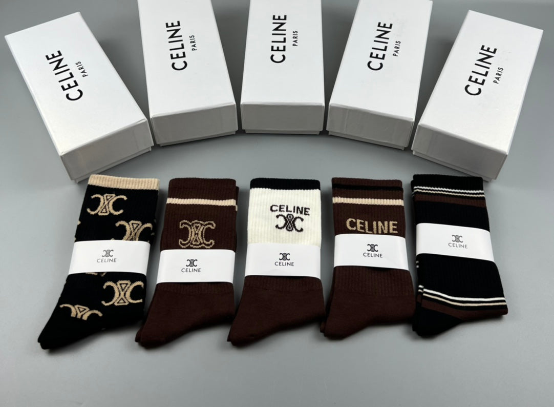 Celine Cotton Short Socks