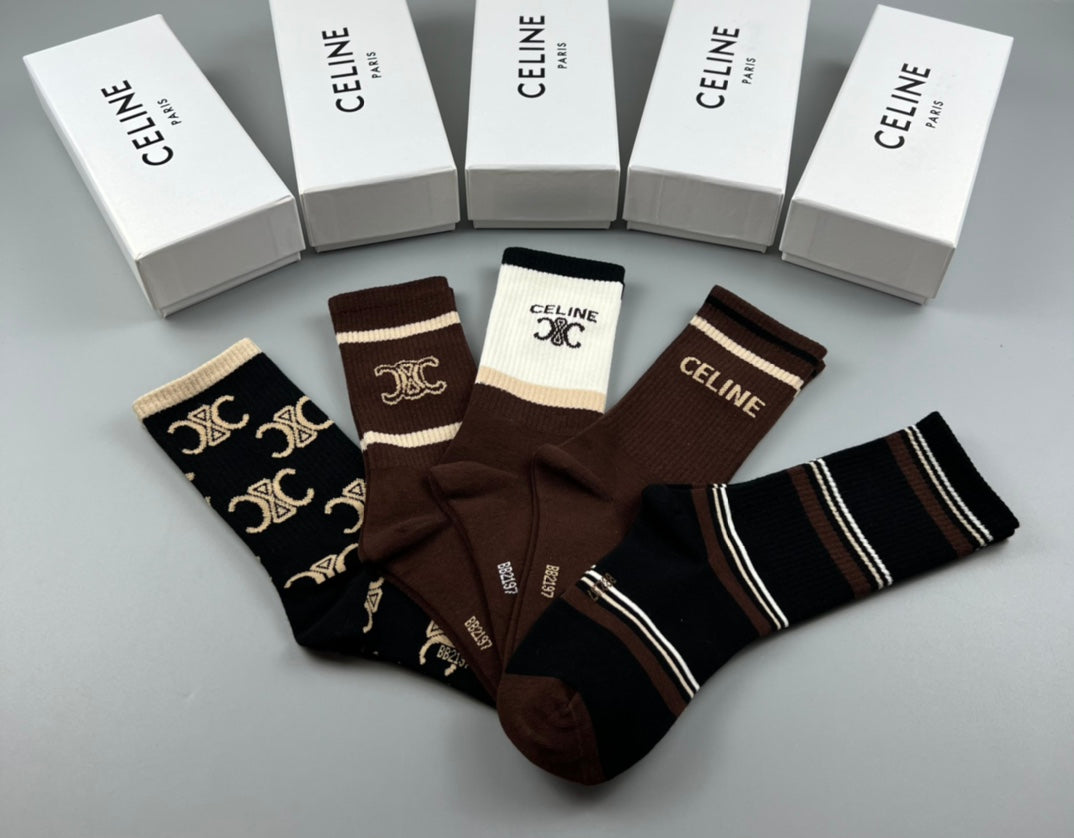 Celine Cotton Short Socks