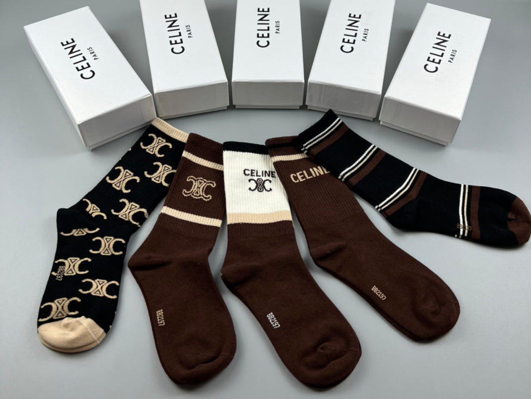 Celine Cotton Short Socks