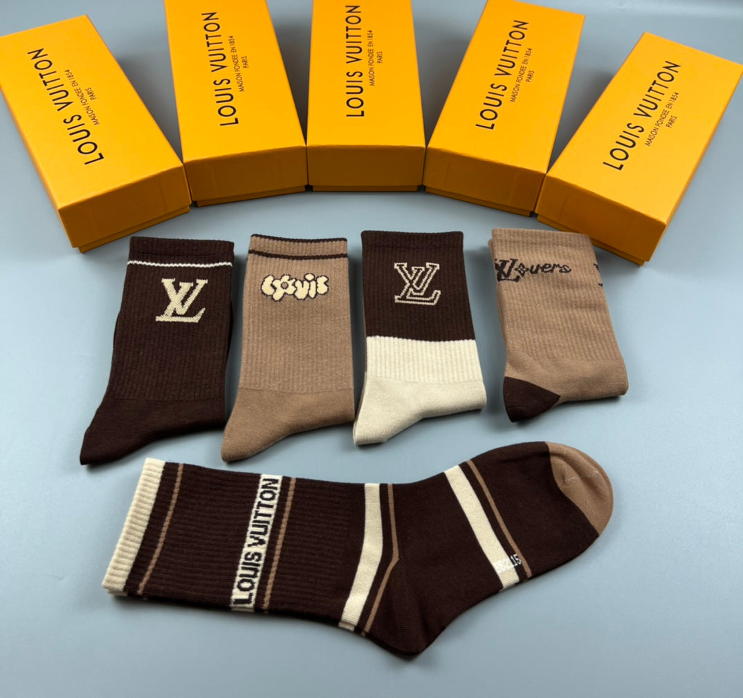 Louis Vuitton Cotton Short Socks - 5-Pair Pack