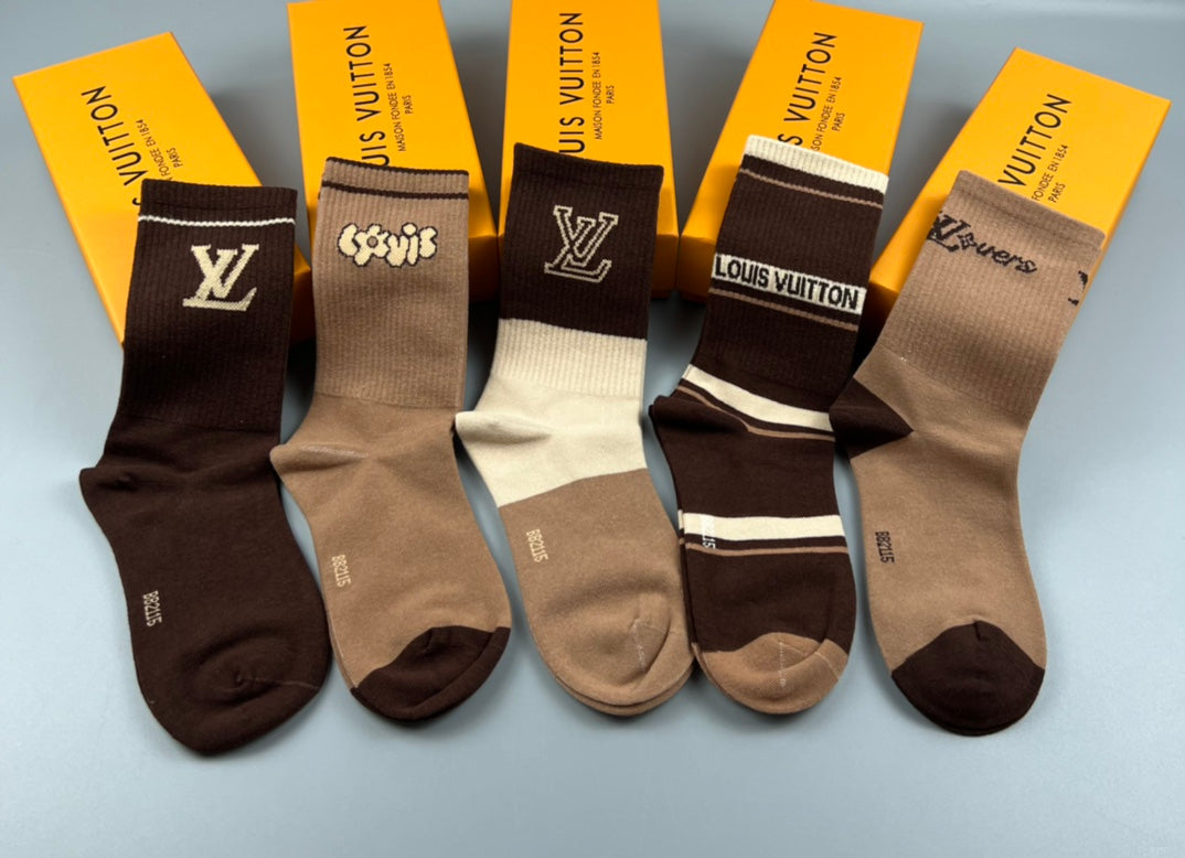 Louis Vuitton Cotton Short Socks - 5-Pair Pack