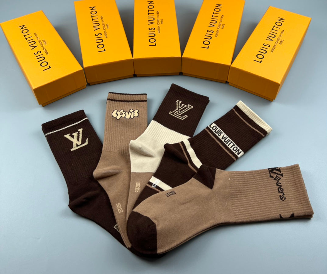 Louis Vuitton Cotton Short Socks - 5-Pair Pack