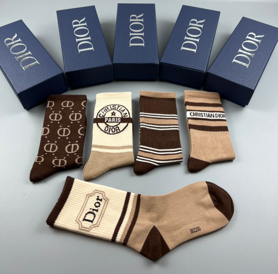 Dior Cotton Socks - 5-Pair Pack