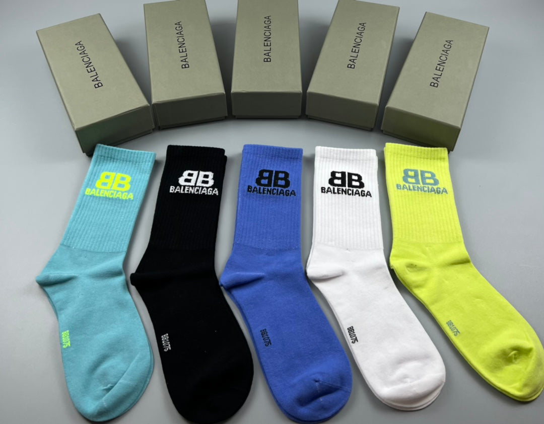 Balenciaga Crew Socks - 5-Pair Pack
