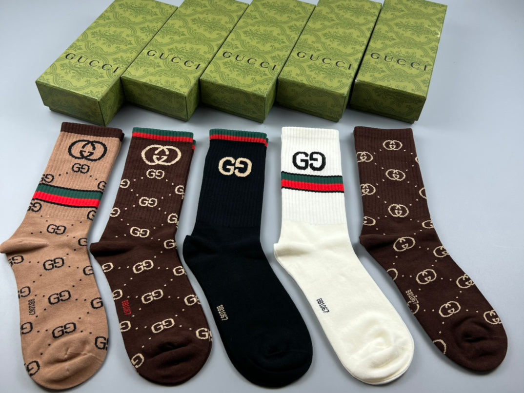 Gucci Cotton Short Socks - 5-Pair Pack