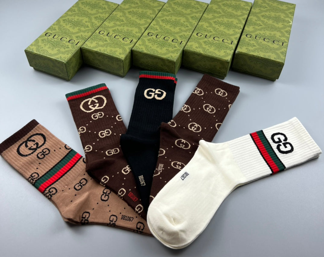 Gucci Cotton Short Socks - 5-Pair Pack