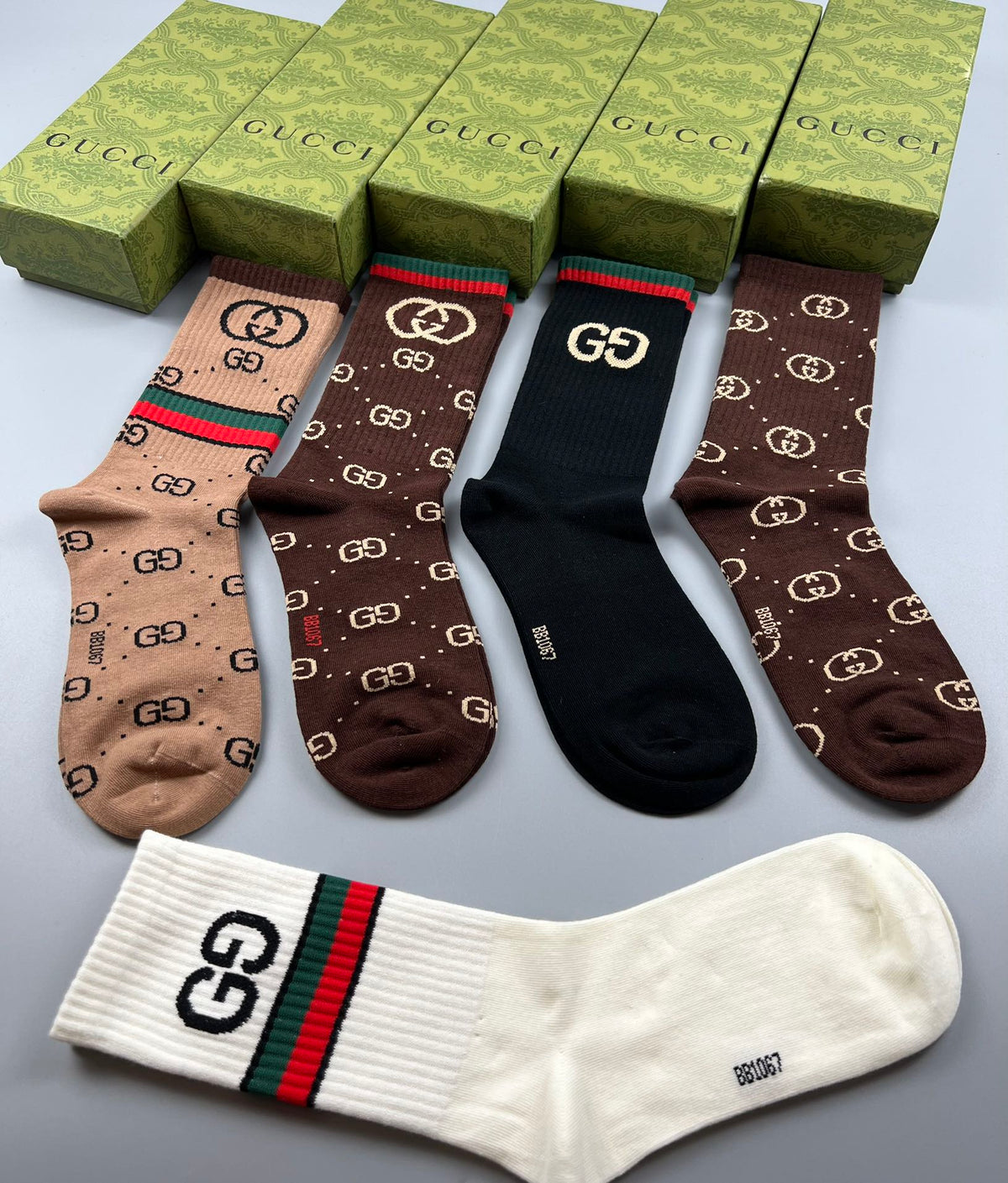 Gucci Cotton Short Socks - 5-Pair Pack