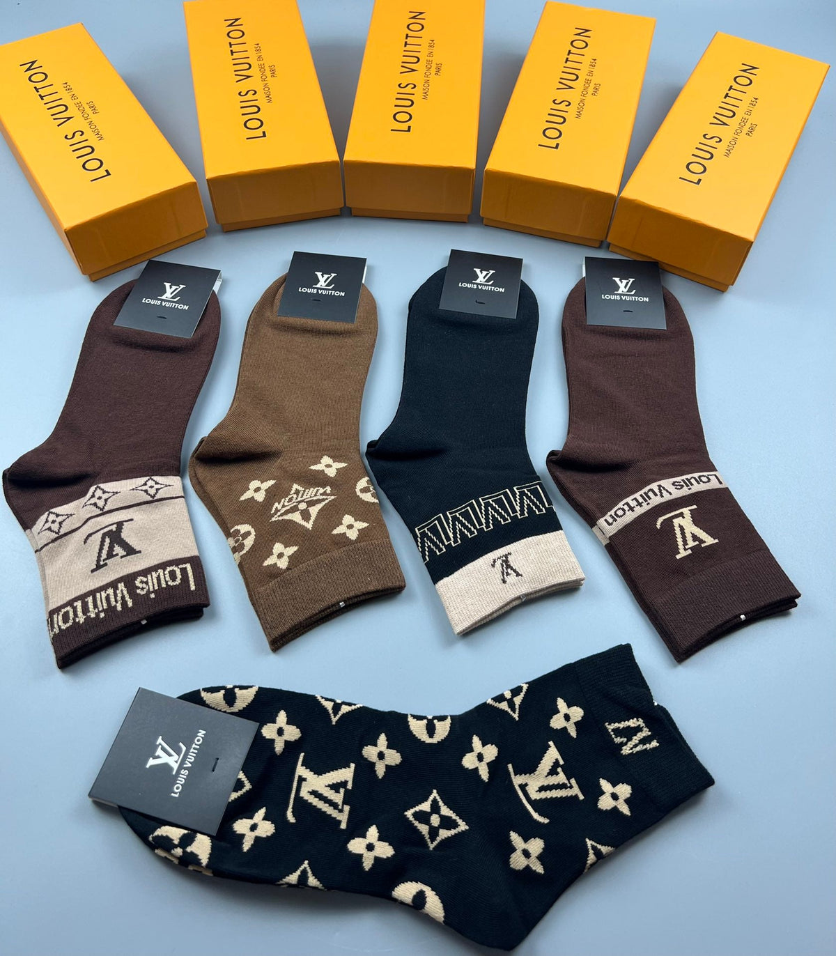 Louis Vuitton Crew Socks - 5-Pair Pack