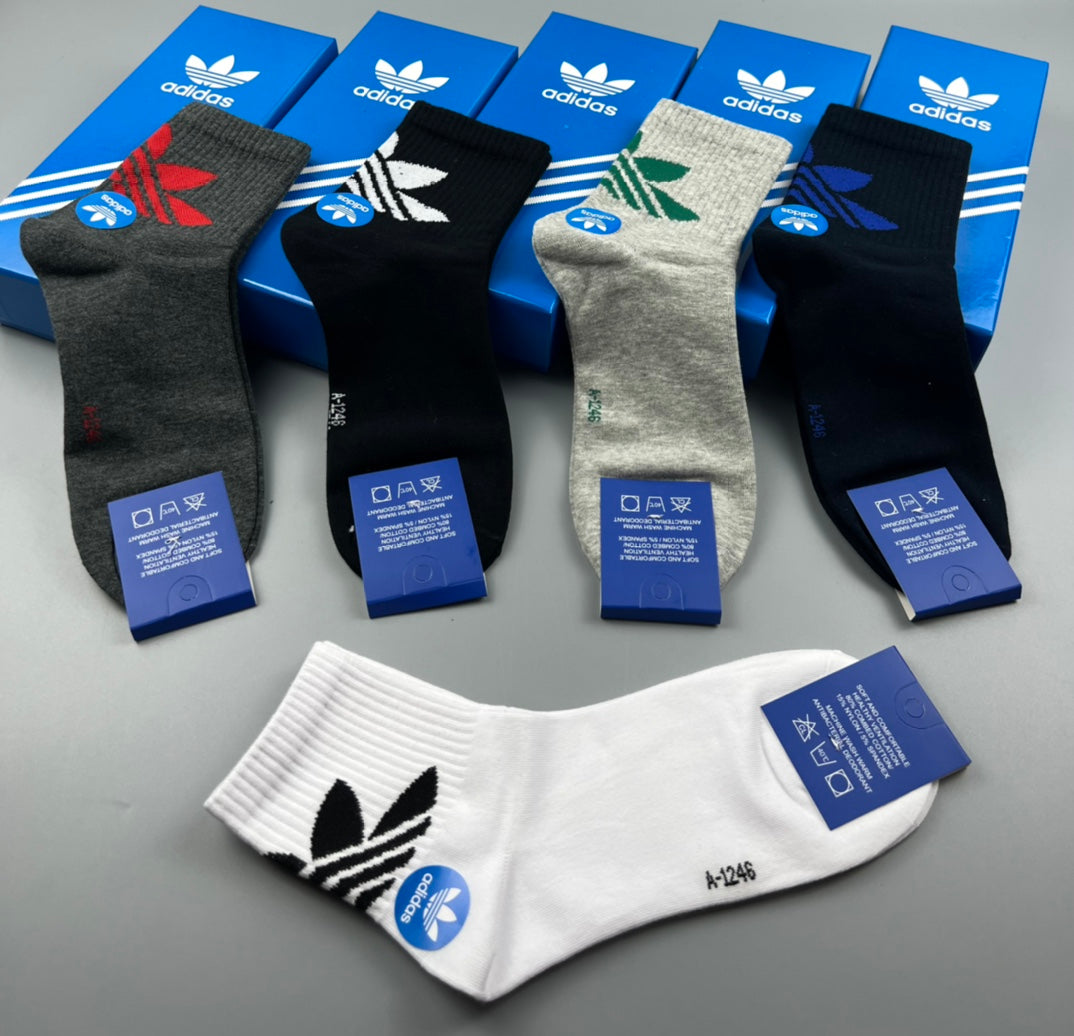 Adidas Cotton Crew Socks - 5-Pair Pack