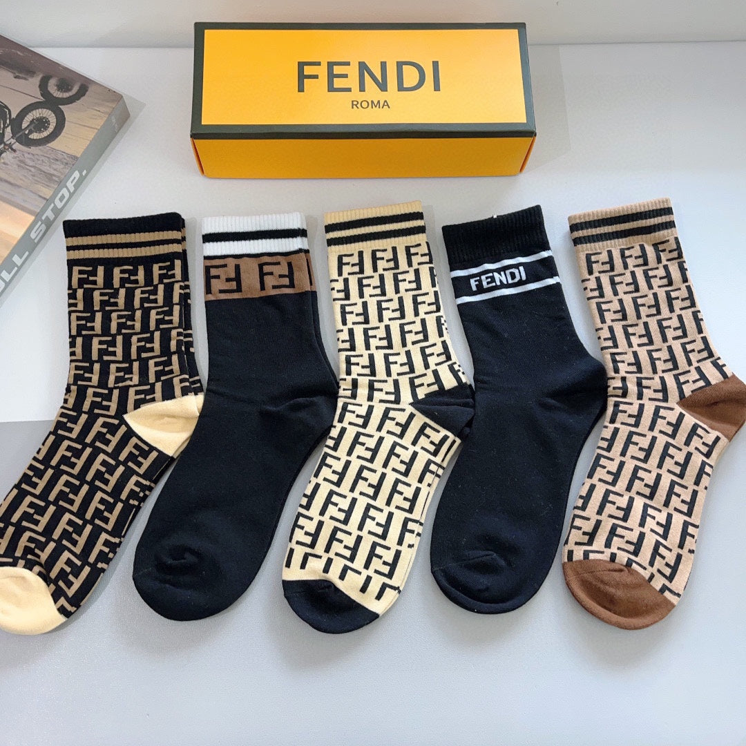 Fendi Short Socks - 5-Pair Pack