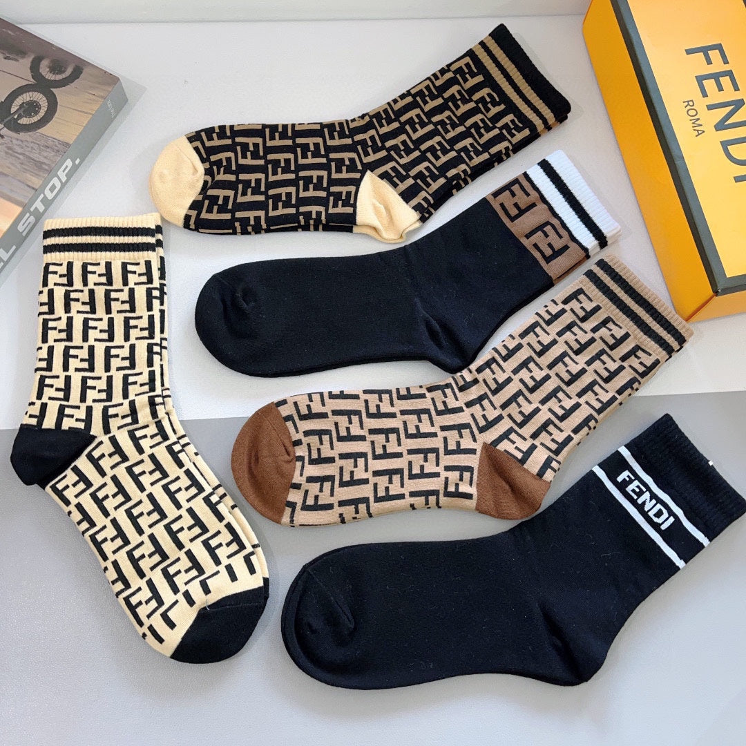 Fendi Short Socks - 5-Pair Pack