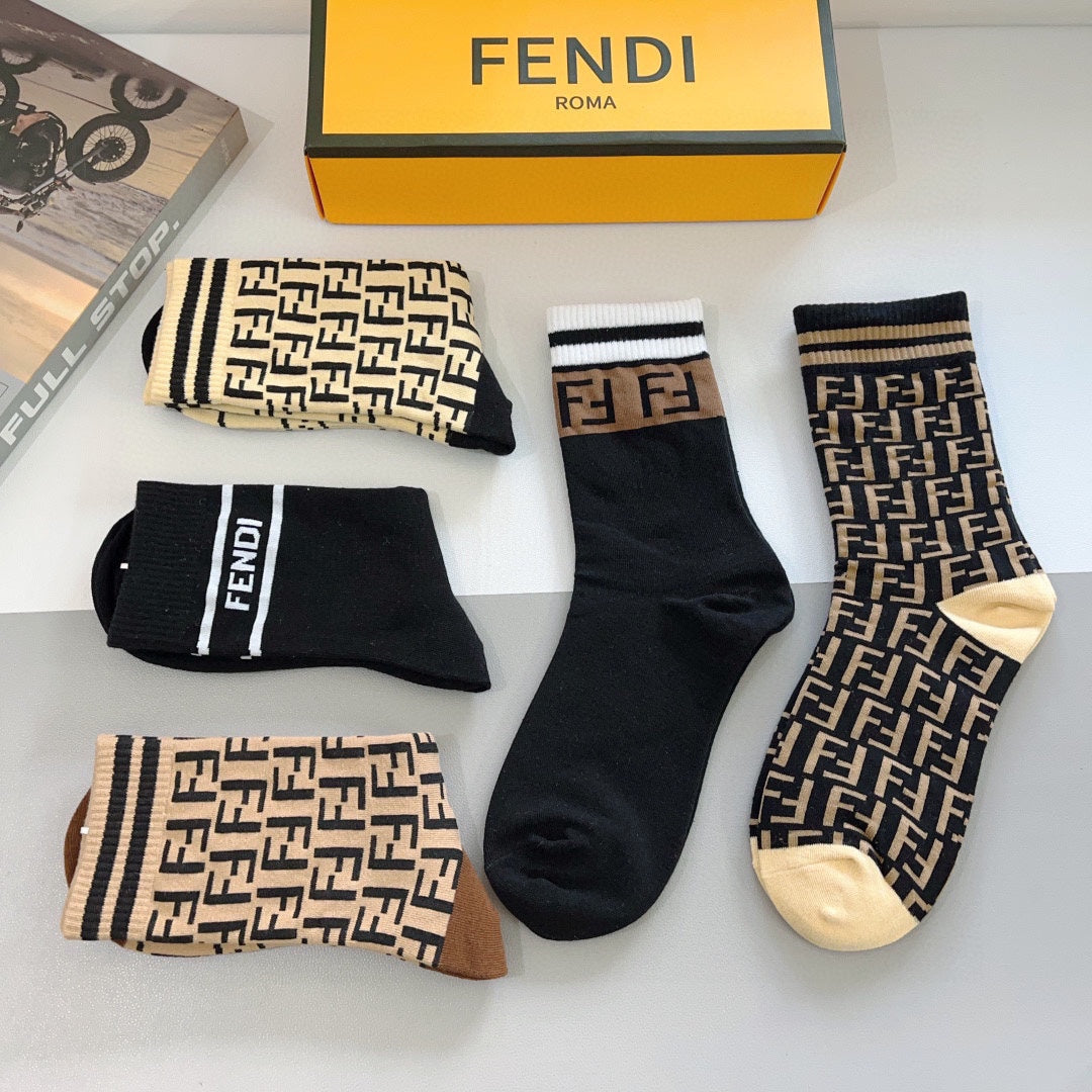 Fendi Short Socks - 5-Pair Pack