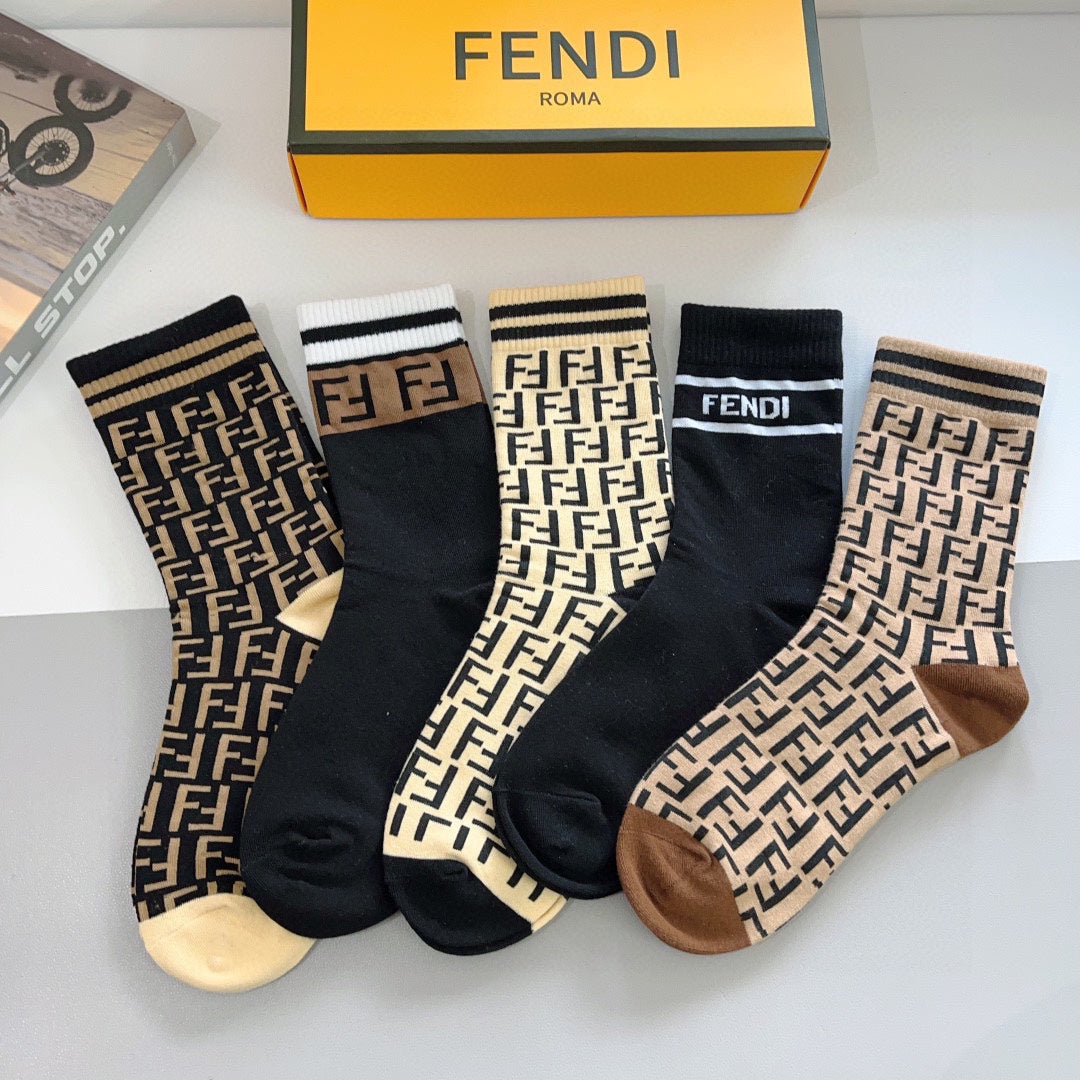 Fendi Short Socks - 5-Pair Pack