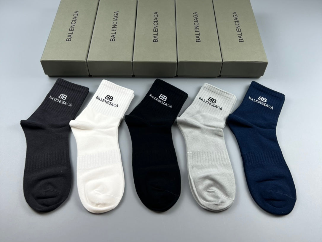 Balenciaga Crew Socks - 5-Pair Pack