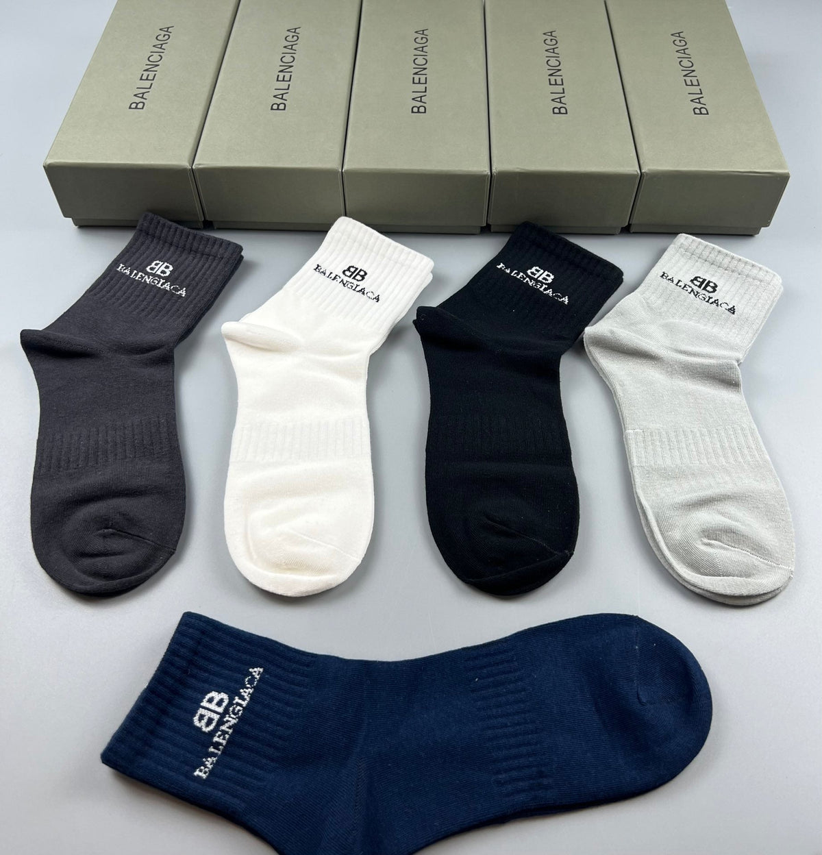 Loro Piana Restrained Wordmarks Crew Socks - 5-Pair Set