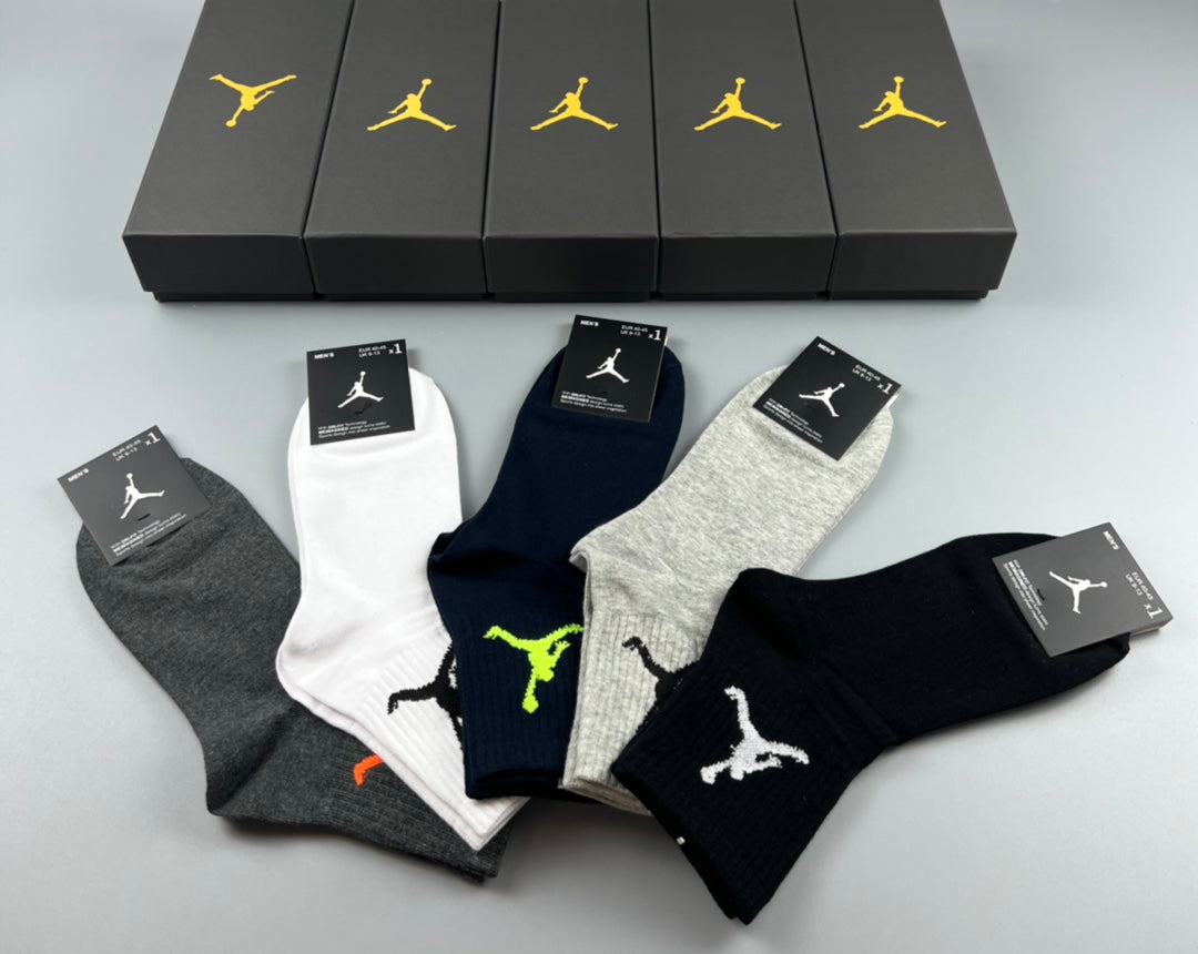 Jordan Colourful Jumpman Graphics Crew Socks - 5-Pair Set