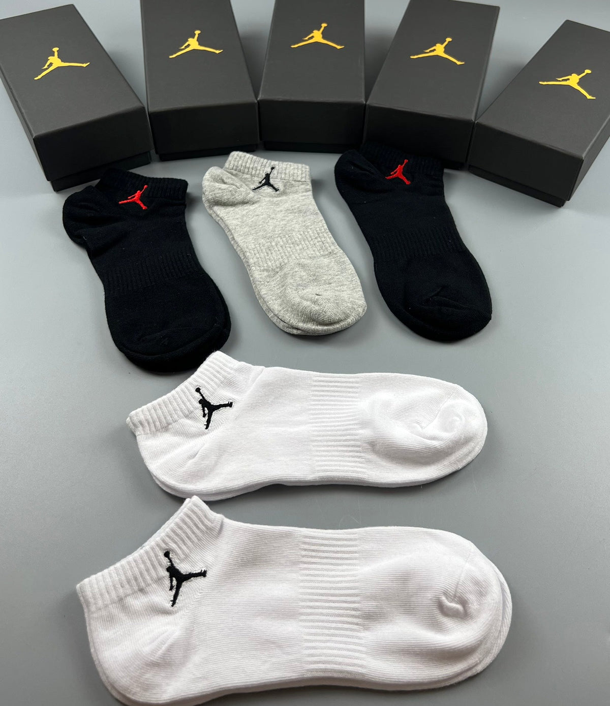 Jordan Restrained Jumpman Details Ankle Socks - 5-Pair Set