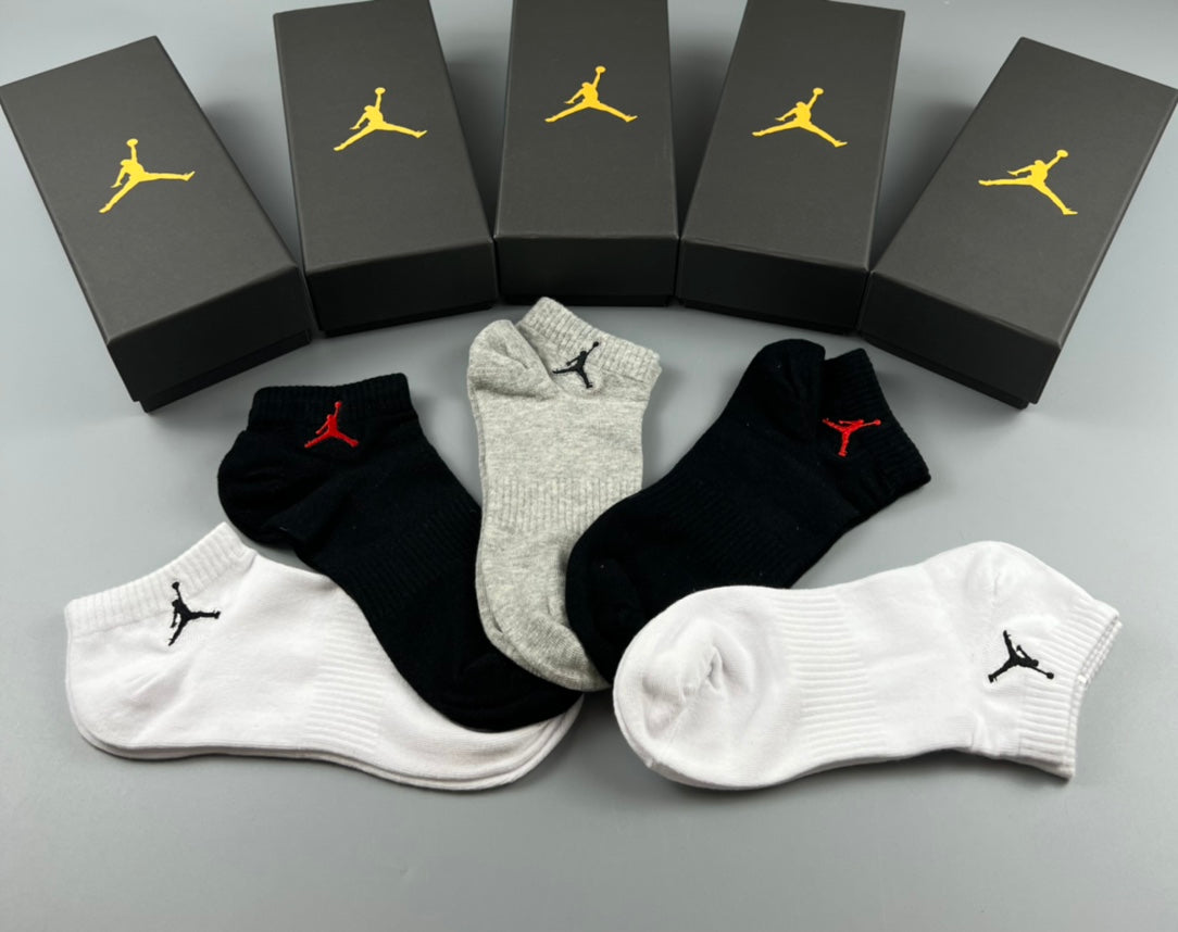 Jordan Restrained Jumpman Details Ankle Socks - 5-Pair Set