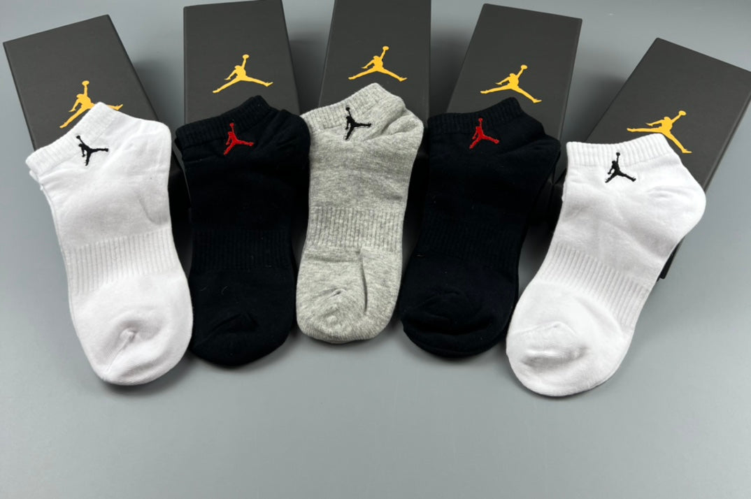 Jordan Restrained Jumpman Details Ankle Socks - 5-Pair Set