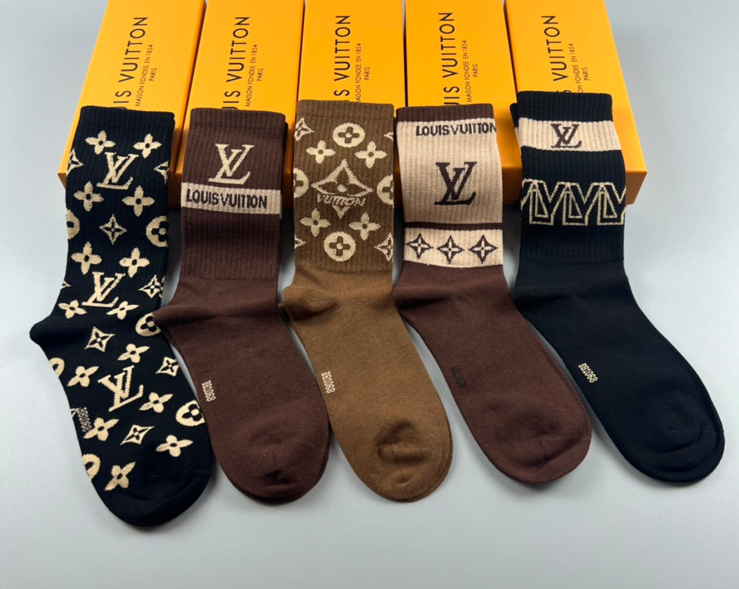 Louis Vuitton Cotton Short Socks - 5-Pair Pack