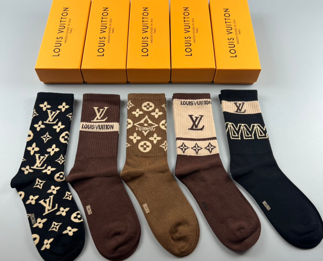 Louis Vuitton Cotton Short Socks - 5-Pair Pack
