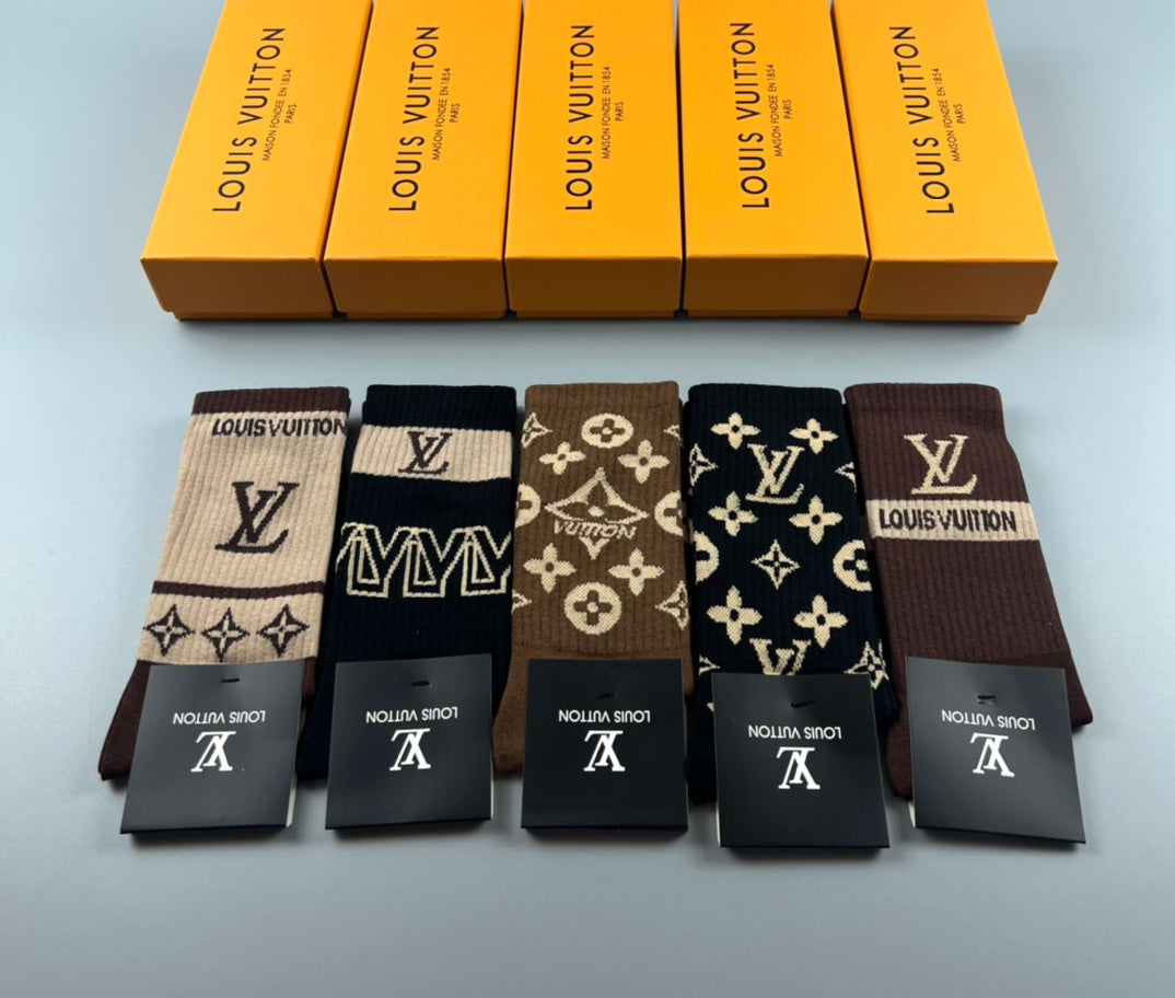 Louis Vuitton Cotton Short Socks - 5-Pair Pack